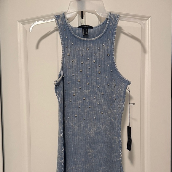 Forever 21 Dresses & Skirts - Embellished Blue Sleeveless Dress
